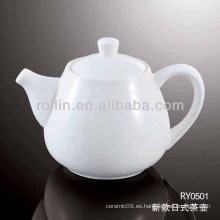 Hervidor de té seguro sano del estilo japonés del porcelana del estilo blanco de la porcelana con la tapa